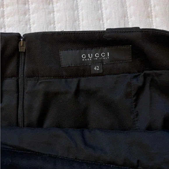 Gucci Black Pencil Skirt with Gold Details - Picture 9 of 16